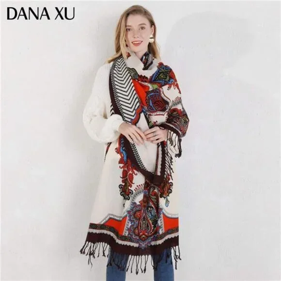 Winter Large Scarf Pashmina Shawl Bandana Neck Wrap For Women